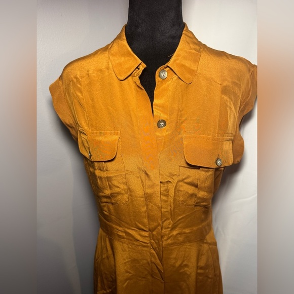 BROADWAY AND BROOME SAFARI DRESS 100% silk - Picture 3 of 8